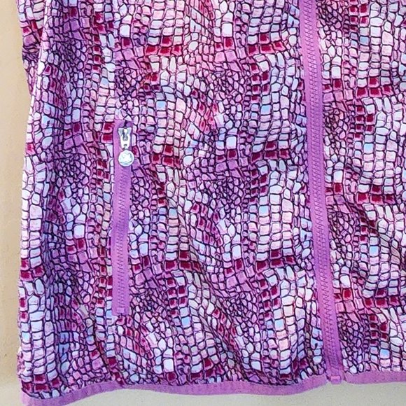 Daily Sports NOWT Women's Purple Scale Golf Sport Wind Shell Vest SZ XL - Picture 3 of 6